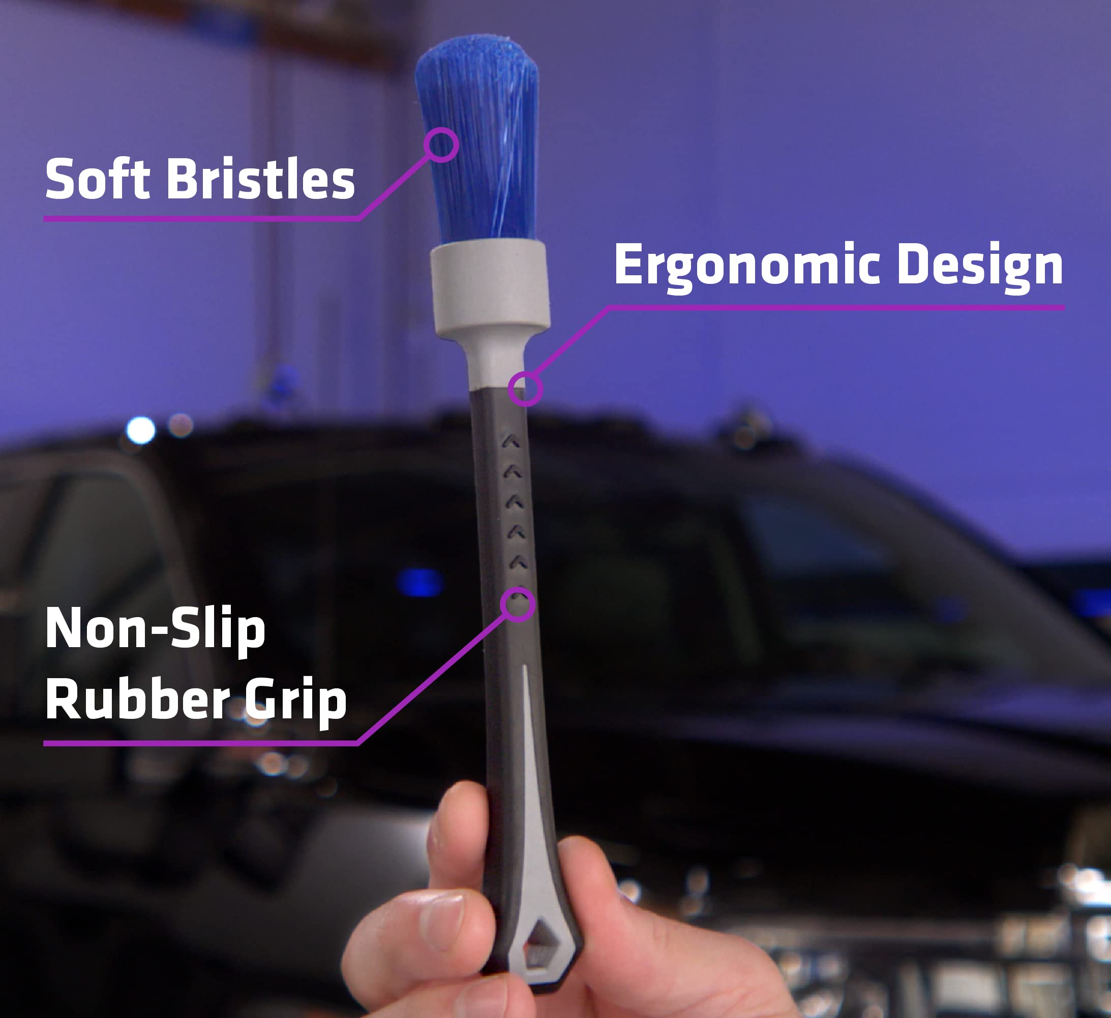 VIKING 5 Piece Car Cleaning Kit with Hose Nozzle, Microfiber Cleaning Cloth, Long Handle Car Wash Brush, Lug Nut, Interior Leather Brush - Image 8