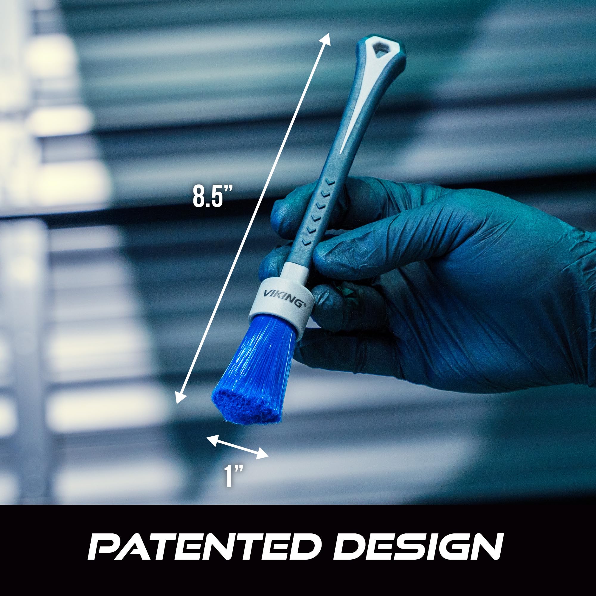 VIKING Cleaning Brush for Lug Nuts, Wheel Brush for Car Detailing Kit, Grey, 8.5 Inch x 1 Inch - Image 6