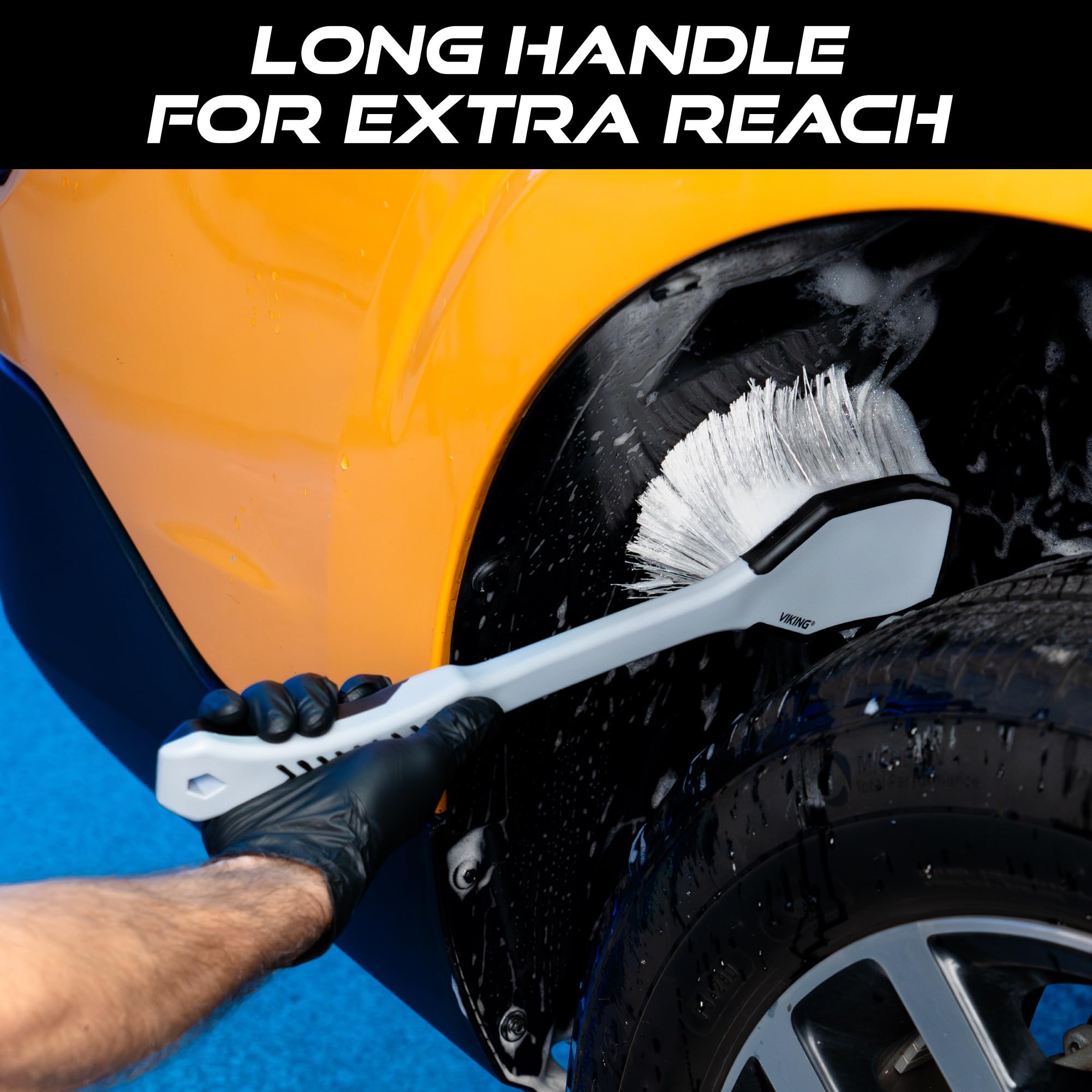 VIKING Essential Brush Bundle - Car Wash Cleaning Brushes for Wheels, Tires, Fender, Lug Nuts and Car Detailing - Image 6