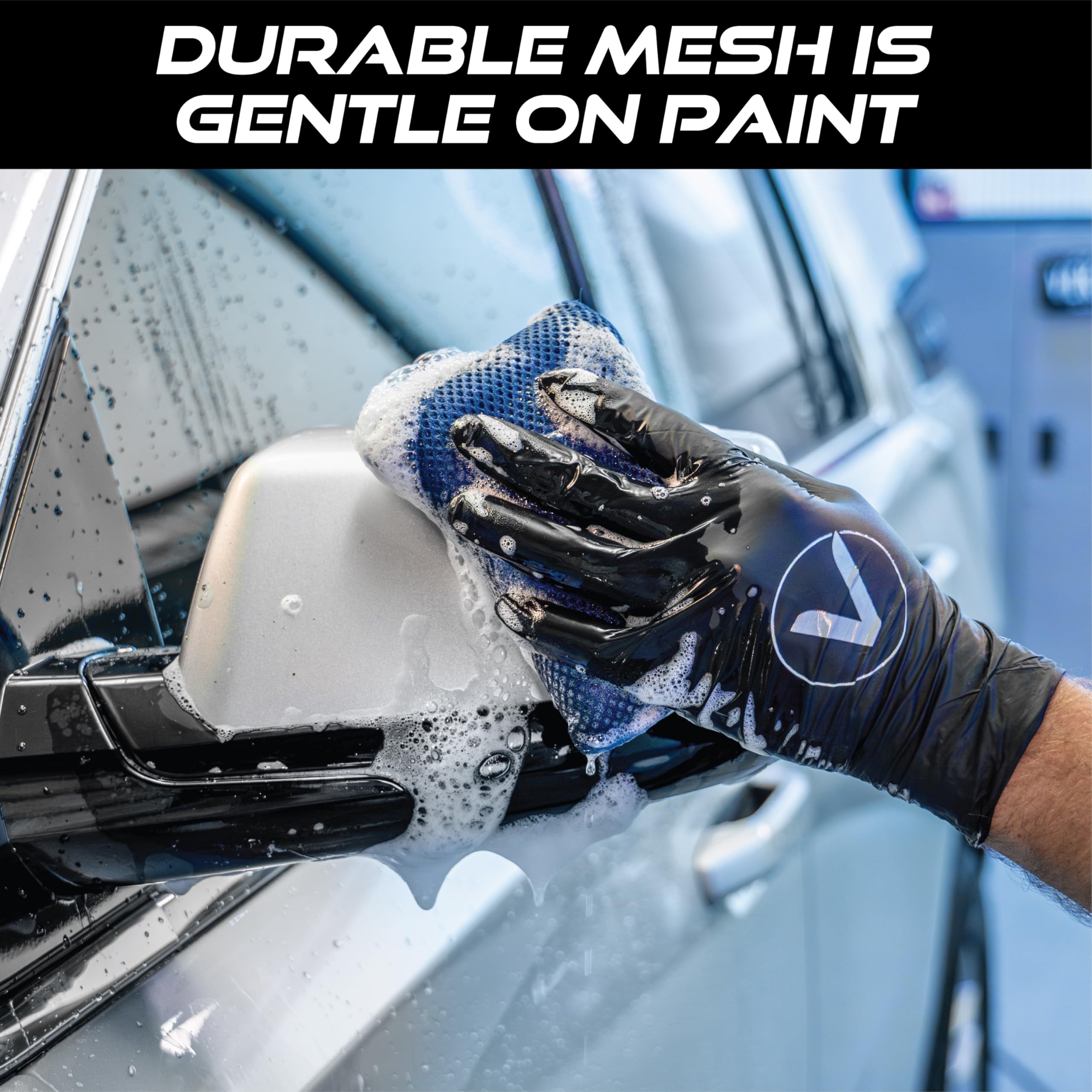 VIKING Mesh Bug Sponge, Car Wash Sponge for Cleaning Bugs and Tar, Colors Vary, 4 inch by 6 inch, 1 Pack - Image 3