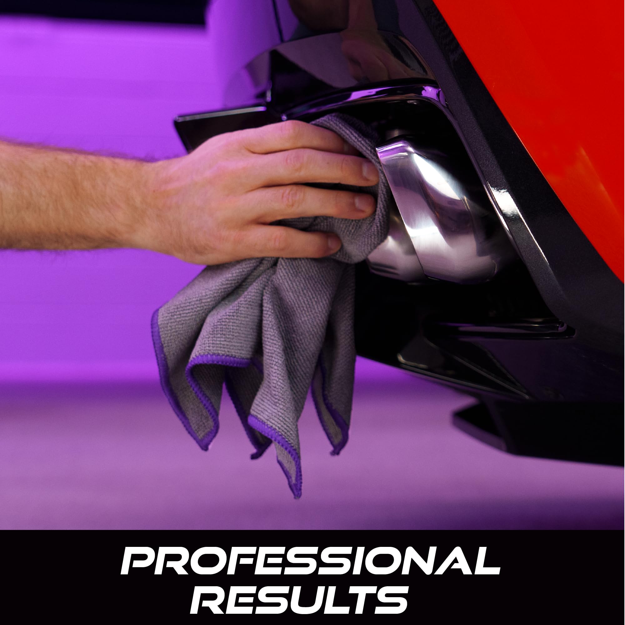 VIKING Microfiber Cleaning Cloth for Car Detailing Kit, Polishing Towels, Car Wax Removal Cloths, Grey, 16 inch x 16 inch, 3 Pack - Image 5