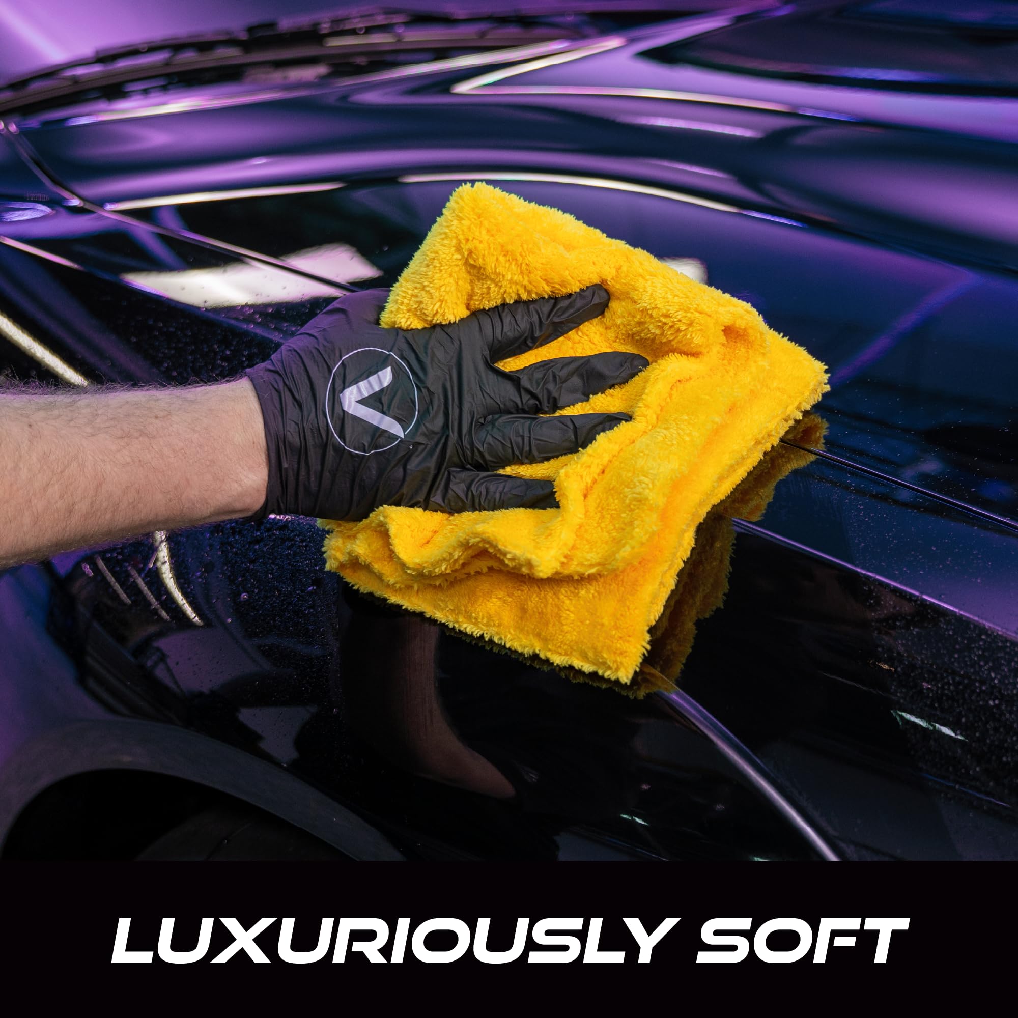 VIKING Microfiber Cleaning Cloth for Car Detailing, Ultra Plush Finishing Microfiber Towels for Car Cleaning Supplies, Yellow, 16 inch x 16 inch, 3 Pack - Image 4