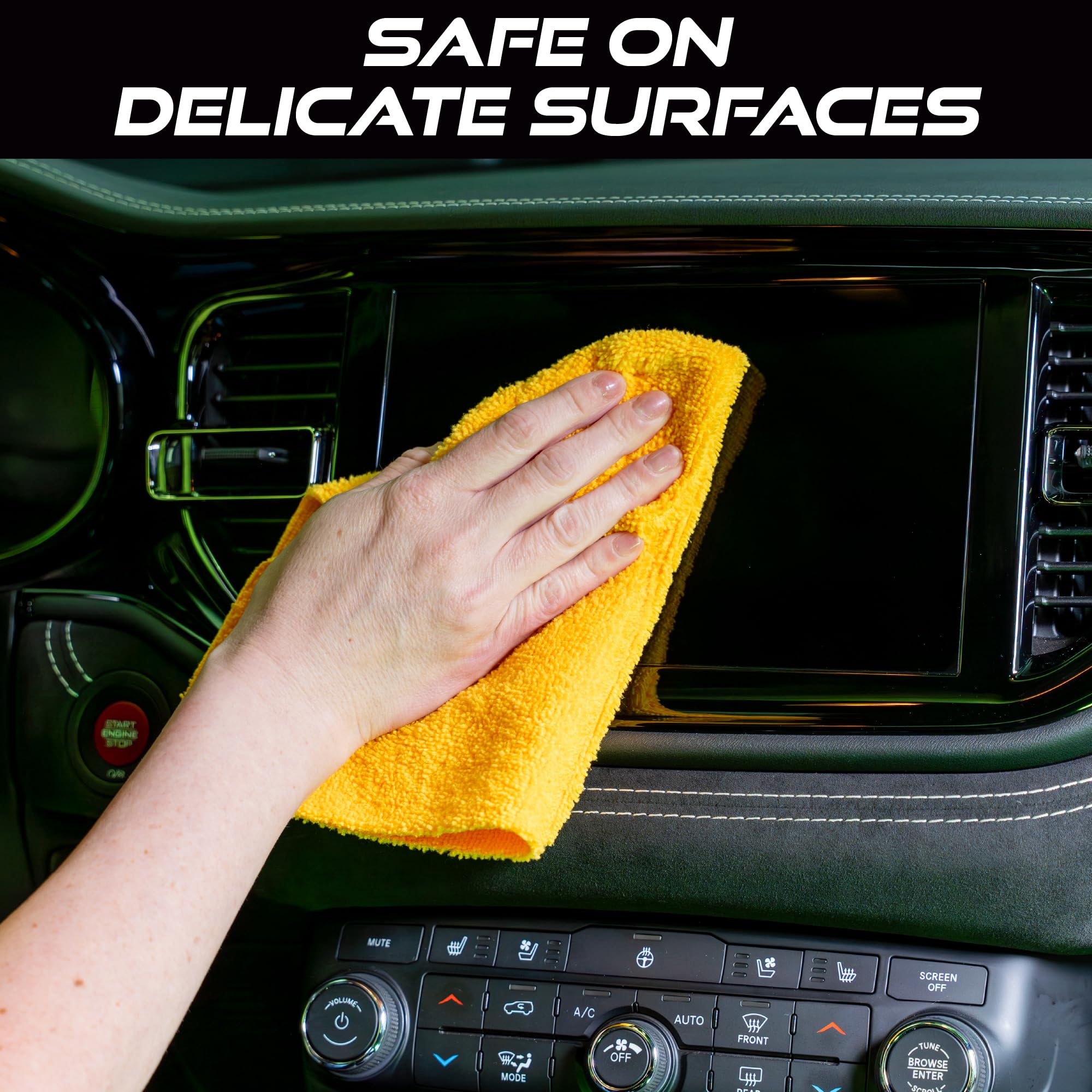 VIKING Microfiber Cloth for Car or Home 10 Pack, Edgeless Towel for Interior and Exterior Car Detailing, Multi-Purpose, Reusable Towels, Assorted, 12 Inch x 16 Inch - Image 3