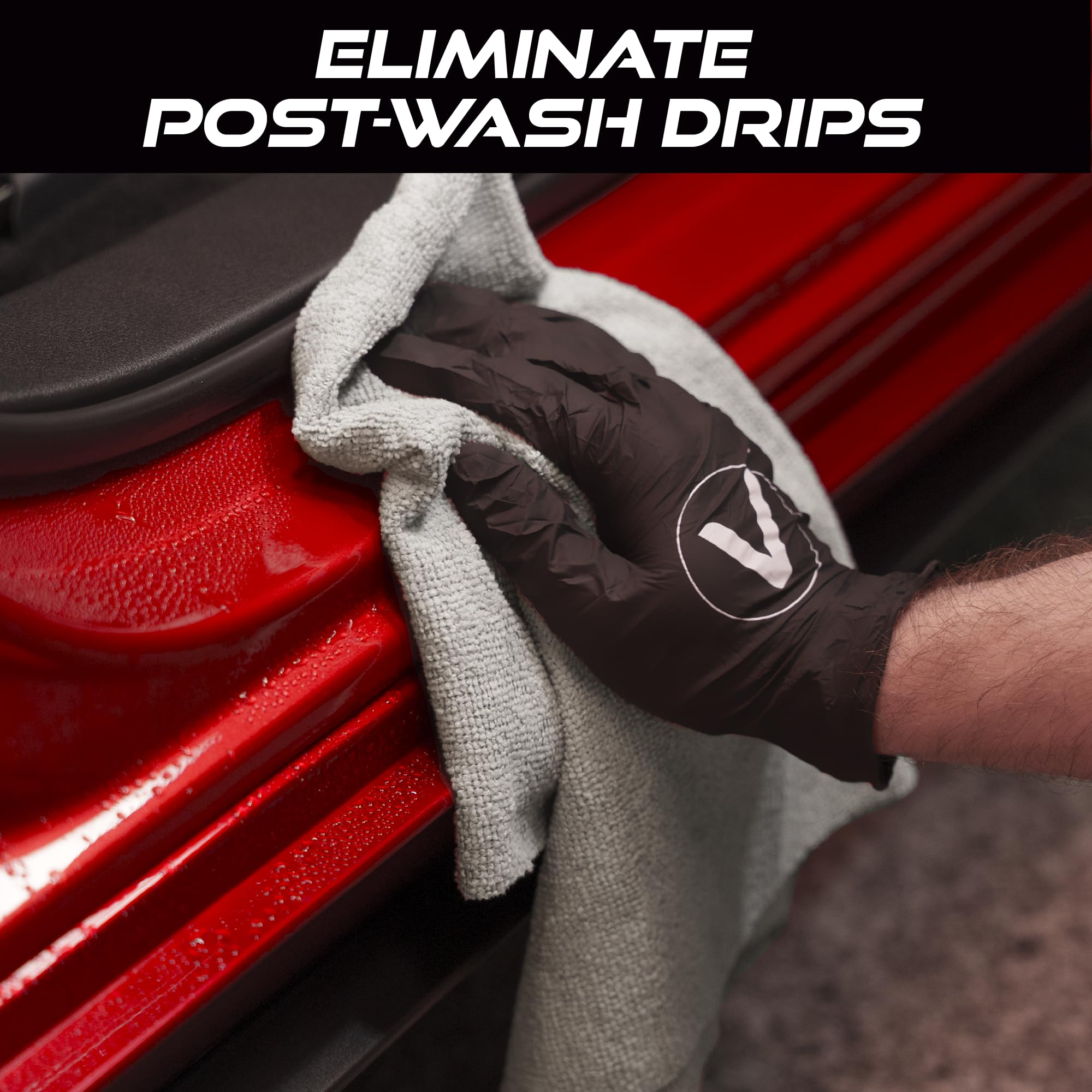 VIKING Microfiber Towel 12 Pack, Utility Car Drying Towels, Premium, Super Absorbent, Grey, 24 Inch x 24 Inch - Image 3