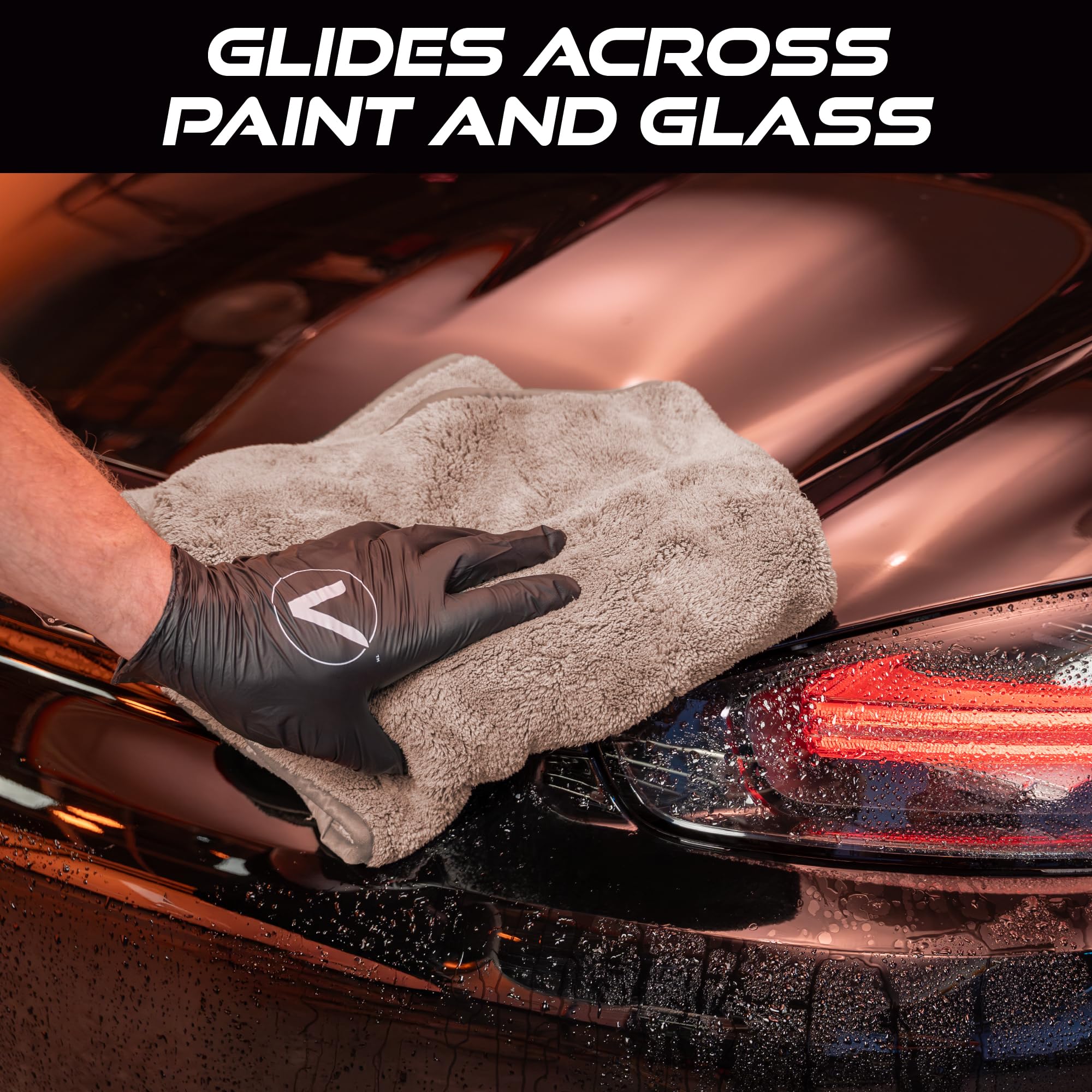 VIKING Microfiber Towel, Premium Car Drying Towel, Soft, Super Absorbent, Thick 1000gsm for Car Detailing Kit, Grey, 24 Inch x 24 Inch, 1 Pack - Image 3