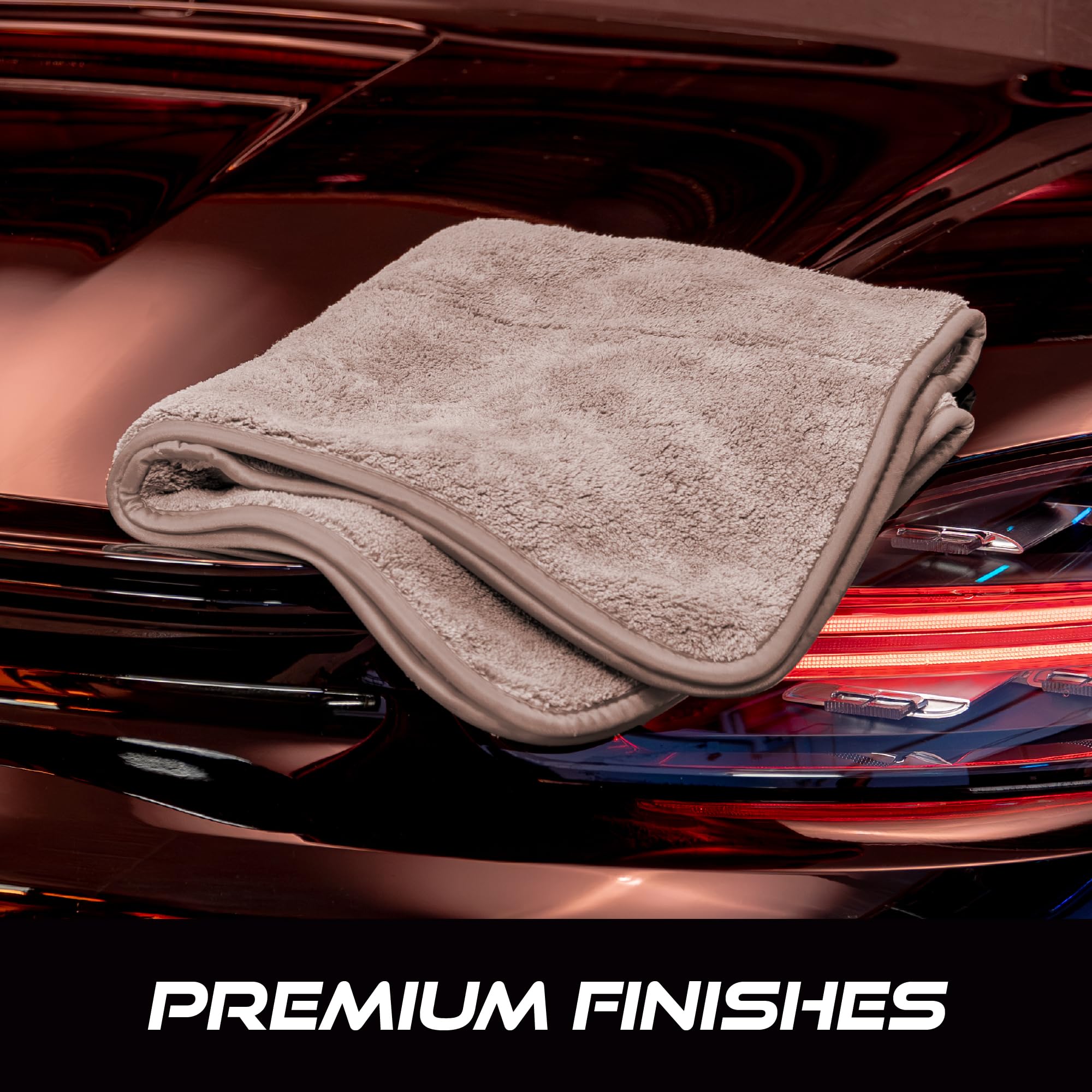 VIKING Microfiber Towel, Premium Car Drying Towel, Soft, Super Absorbent, Thick 1000gsm for Car Detailing Kit, Grey, 24 Inch x 24 Inch, 1 Pack - Image 5
