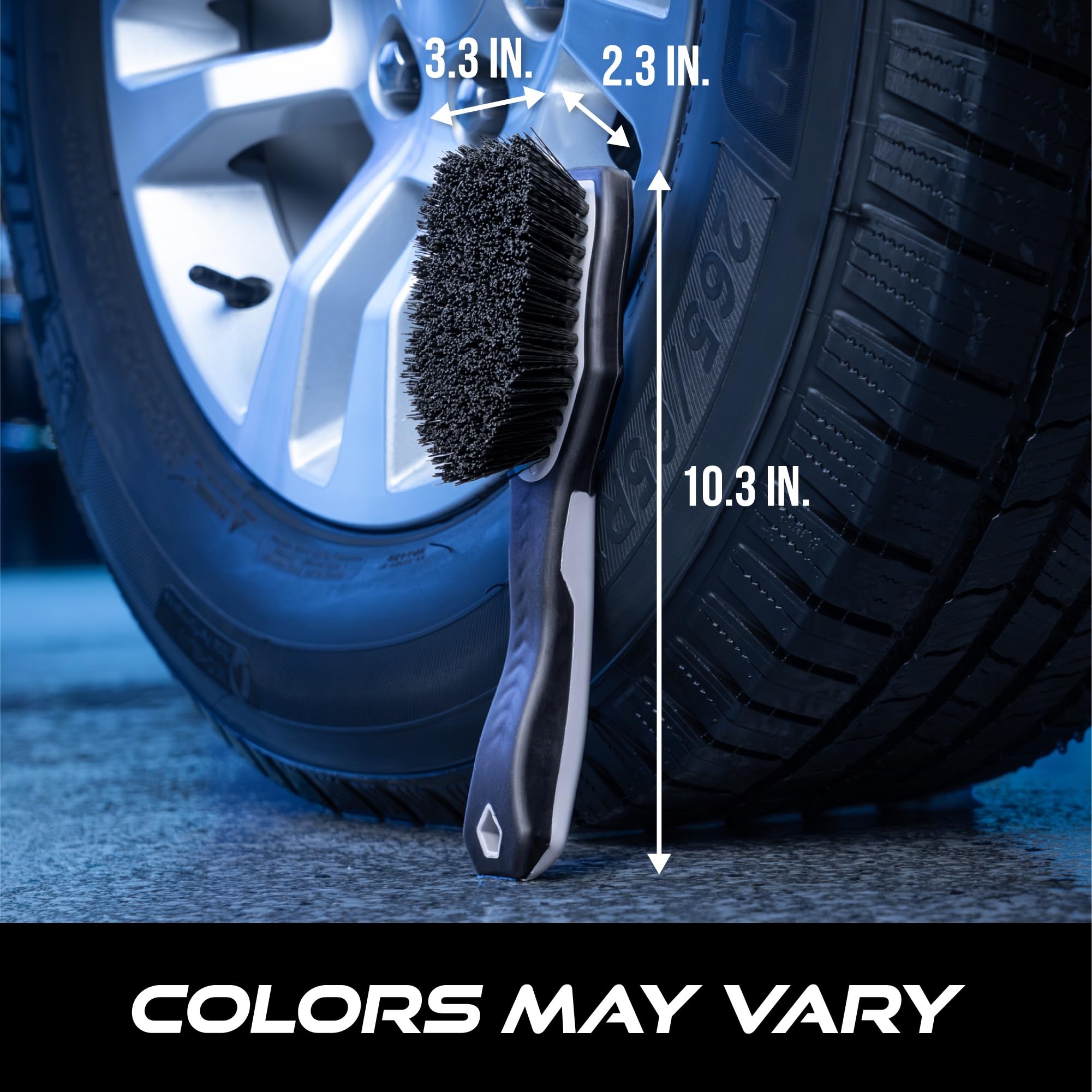 VIKING Tire Brush and Wheel Brush for Cleaning Car, Tires, Car Wash, Grey, 10.3 x 3.3 x 2.3 inch - Image 6