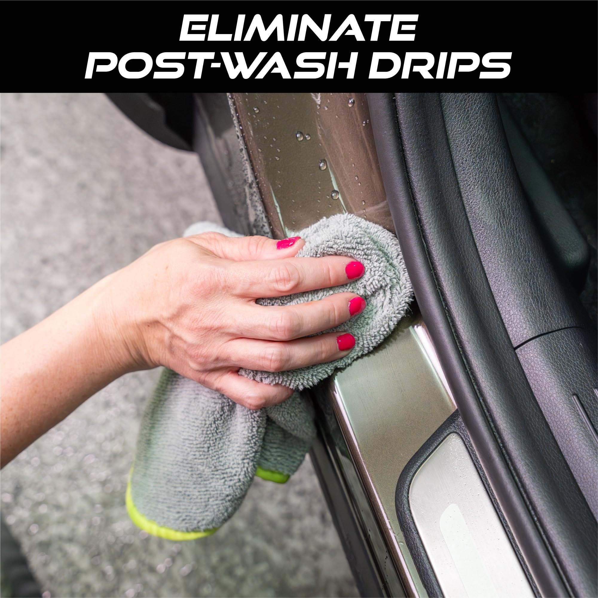 VIKING Utility Microfiber Towel for Car Interior and Exterior Use, Professional Towels for Detailing and Car Wash Kit, 350gsm, Grey, 16 Inch x 16 Inch, 8 Pack - Image 3