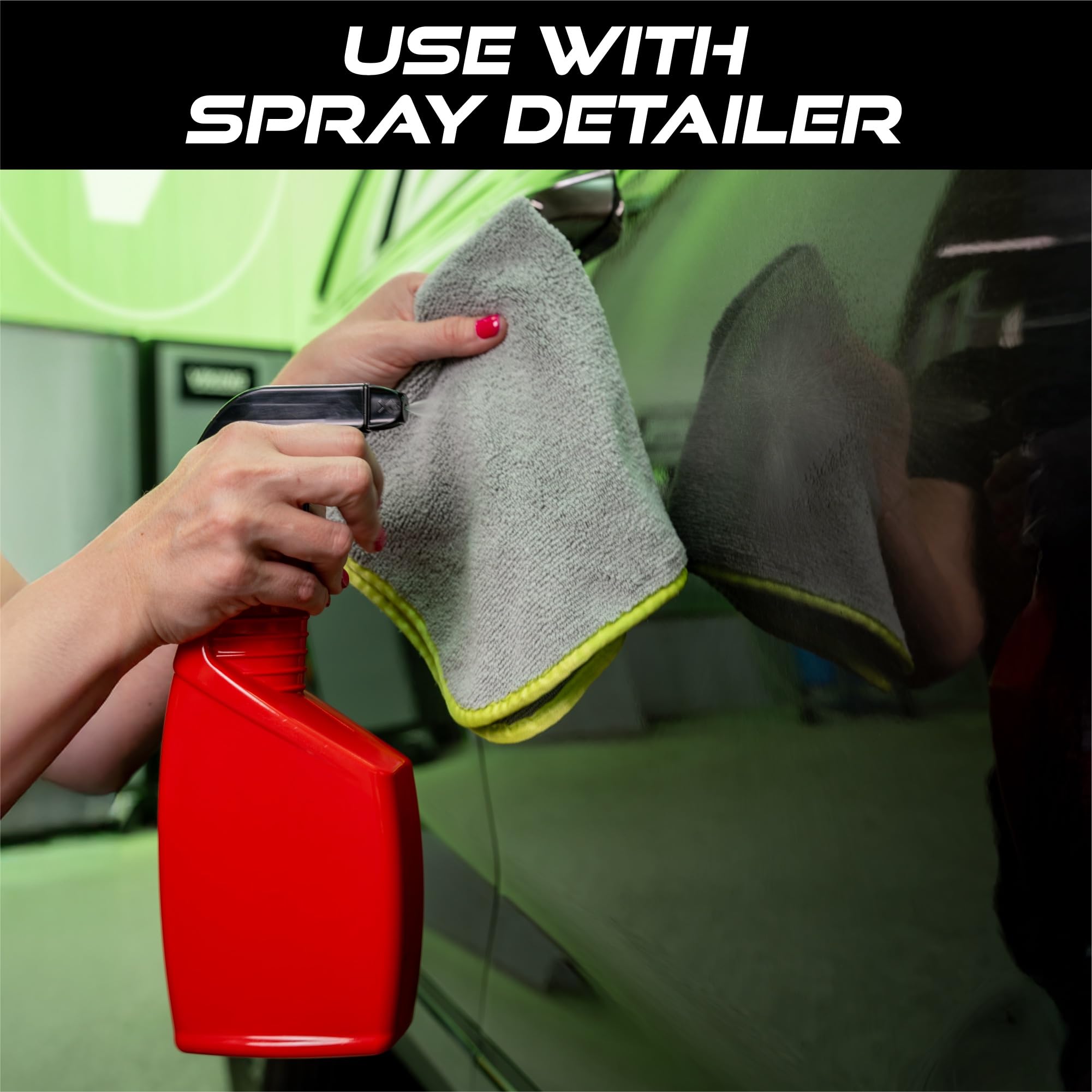 VIKING Utility Microfiber Towel for Car Interior and Exterior Use, Professional Towels for Detailing and Car Wash Kit, 350gsm, Grey, 16 Inch x 16 Inch, 8 Pack - Image 5