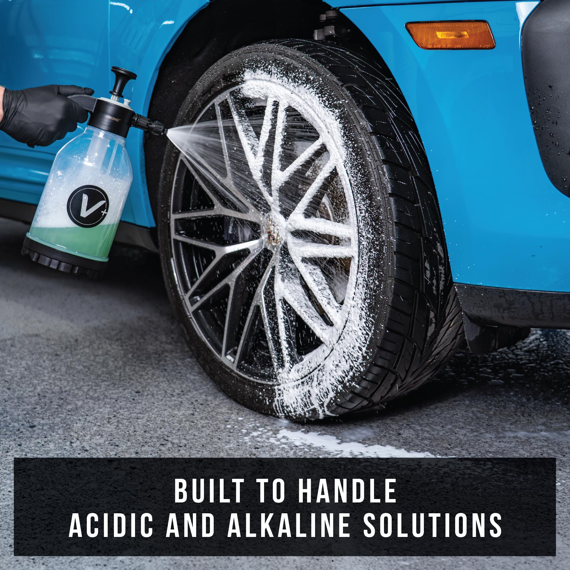 VIKING V+ Premium Foam Pump Sprayer for Car Cleaning Kit and Car Detailing Kit, Foaming Spray Bottle with Trigger Lock, Adjustable Nozzle; Clear Canister with Level Indicators; 1.25L Working Capacity - Image 5