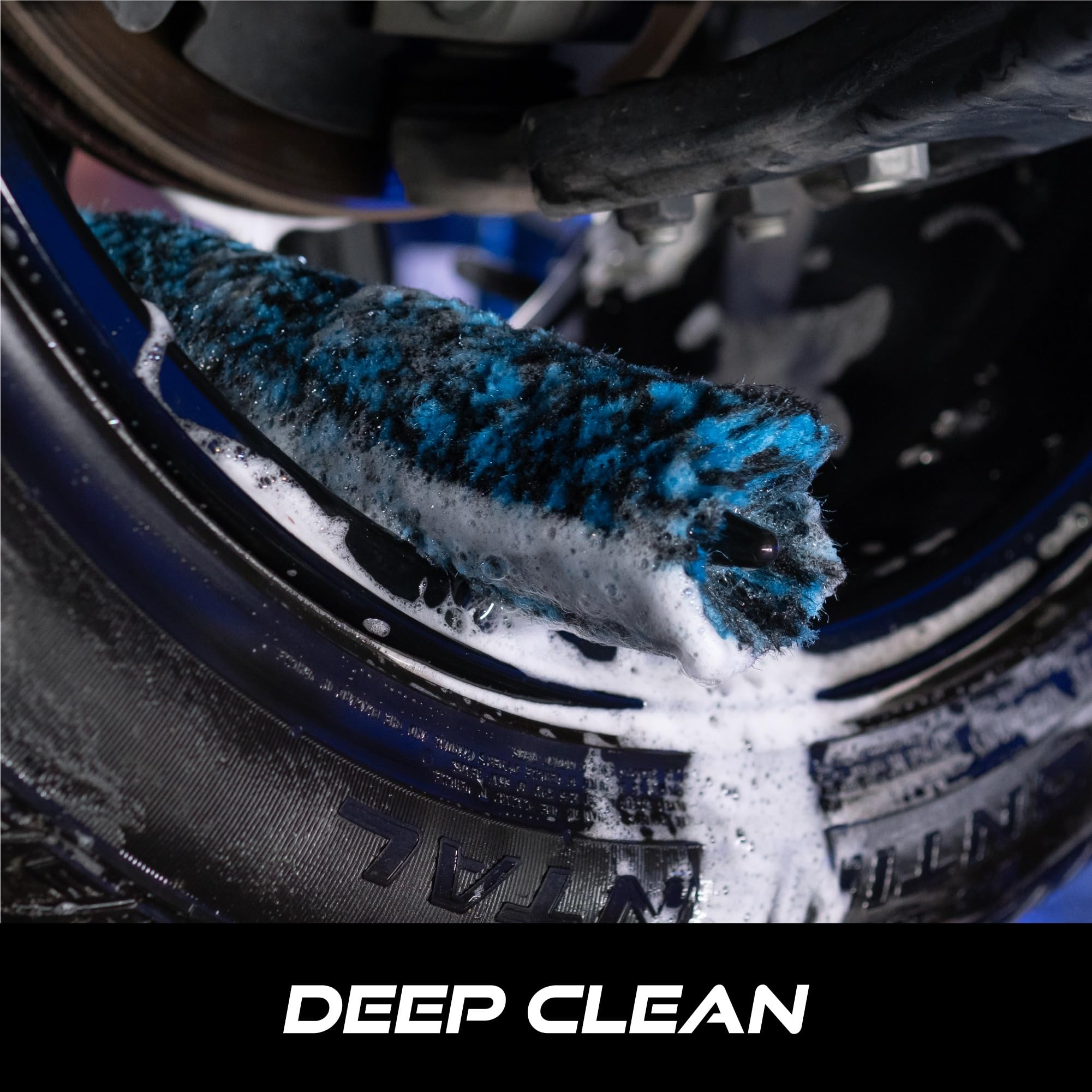 VIKING Wheel Barrel Brush, Cleaning Brush for Wheels and Car Detailing Kit, Regular Diameter, 16 Inch Length, Teal, 1 Pack - Image 3