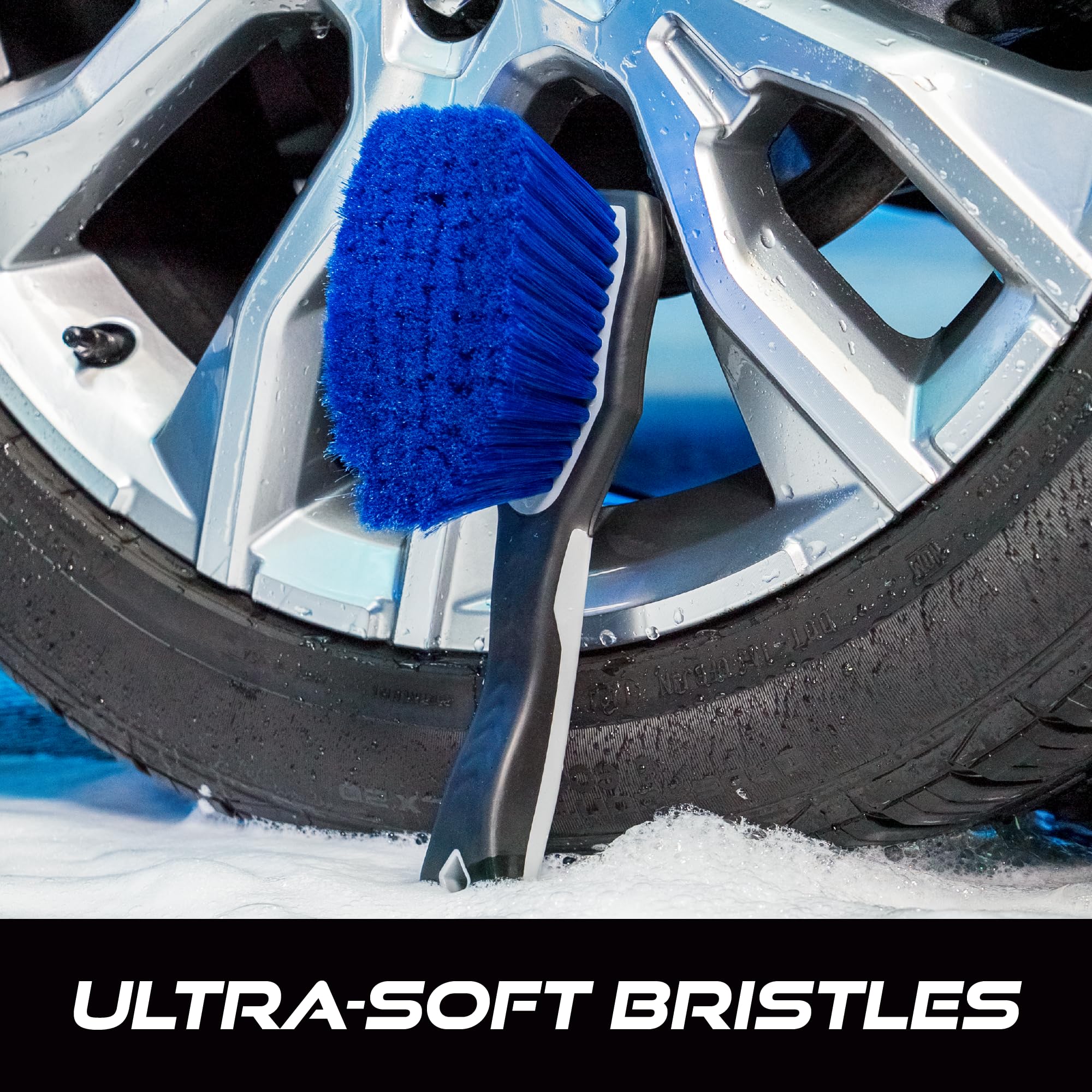 VIKING Wheel Brush for Rims, Cleaning Brush for Tires, Grey, 10.3 x 3.3 x 3.8 Inch - Image 4