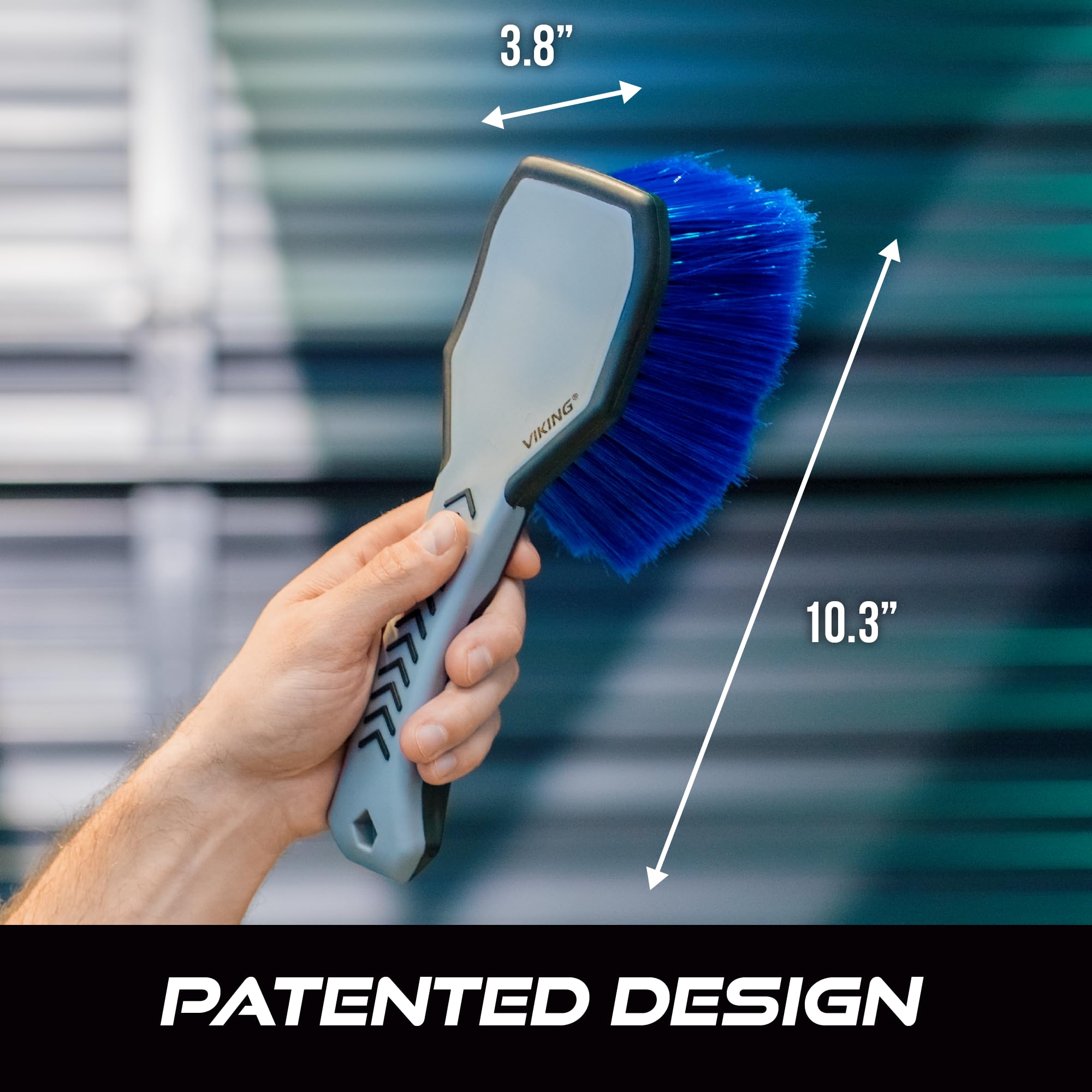 VIKING Wheel Brush for Rims, Cleaning Brush for Tires, Grey, 10.3 x 3.3 x 3.8 Inch - Image 6